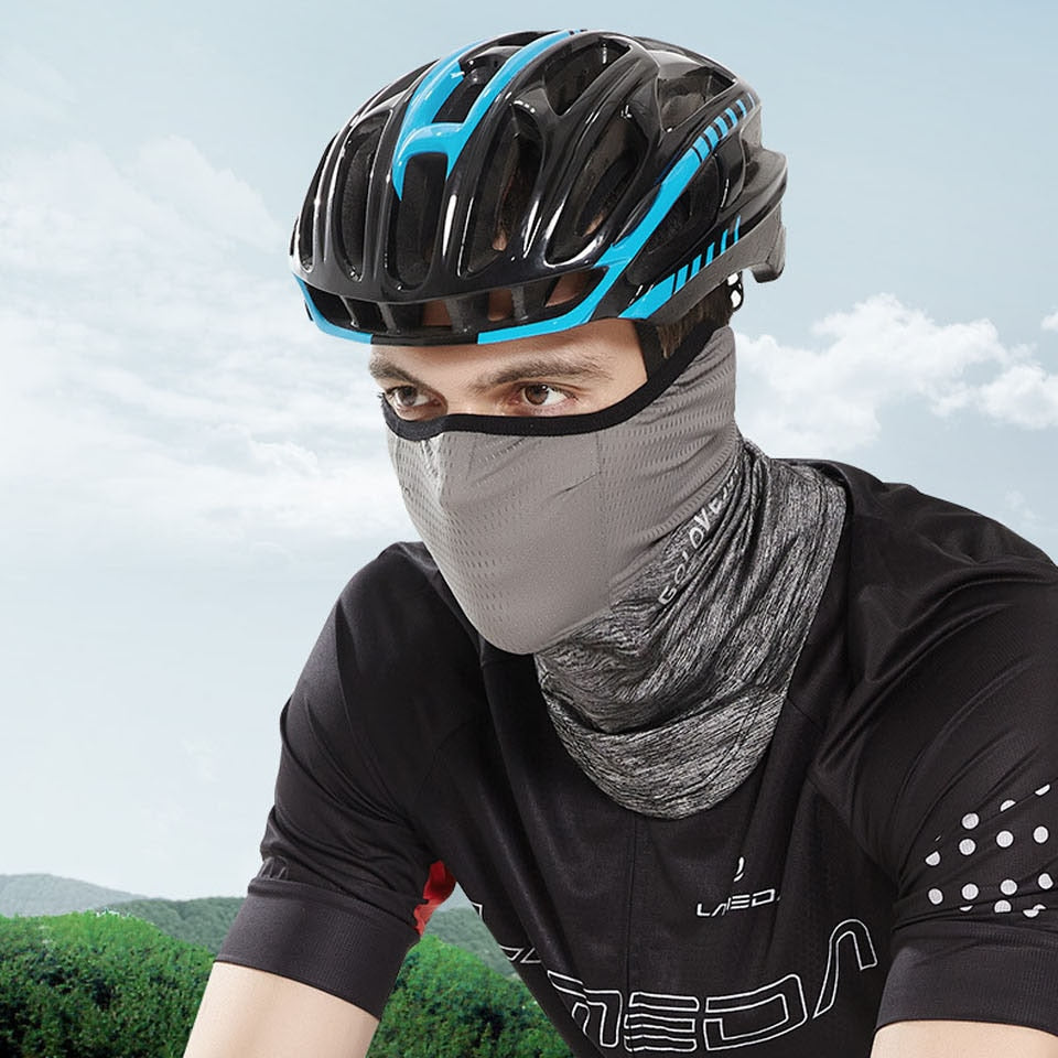 Summer Black Caps  Running Scarf Anti-UV Headwear Bicycle Bandana Sports Fishing Mask Cover Magic Scarf ice silk