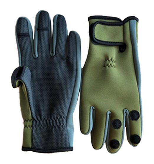 Facecozy Outdoor Winter Fishing Gloves Waterproof Three or Two Fingers Cut Anti-slip Climbing Glove