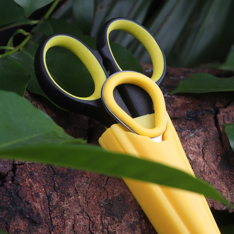 Fishing Special Scissors Rubber-Plastic Two-Color Belt Sleeve Fishing Scissors Decoupling Cutting Line Hook High-Power PU Scissors