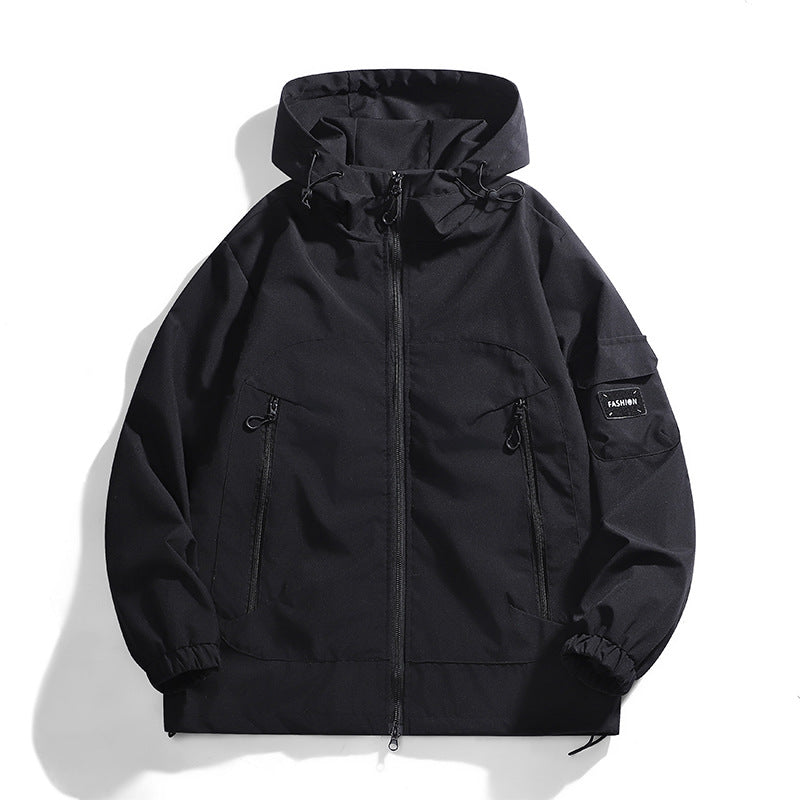 Unisex Windproof Waterproof Hooded Outdoor Hiking Fishing Jacket