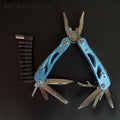 NEWACALOX Outdoor Multitool Pliers Repair Pocket Knife Fold Screwdriver set Hand Multi Tool Mini Folding Pocket Portable Fishing